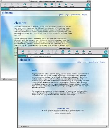 élément website
