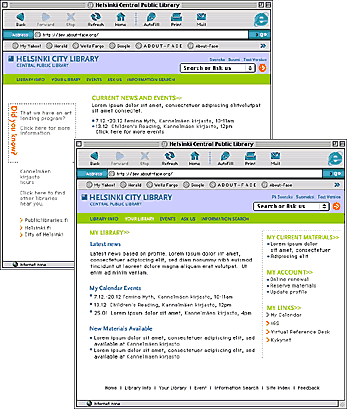 Helsinki Library website