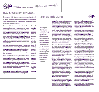 Domestic Violence Prevention newsletter